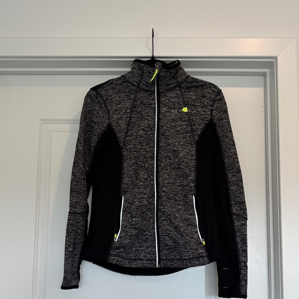 Tangerine Heather Gray and Black Women's Athletic Jacket
